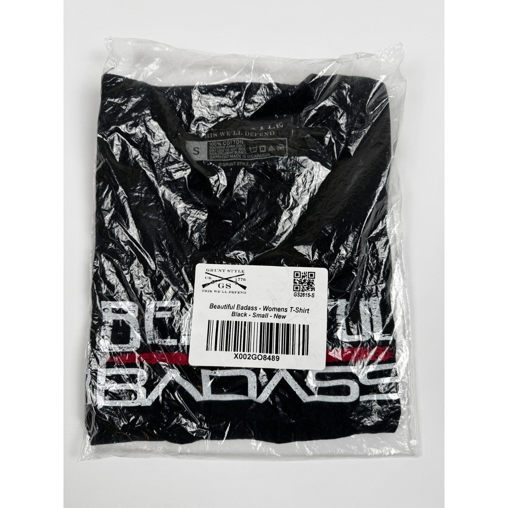Grunt‎ Style Beautiful Bad*ss Women's T-Shirt Black Small New In Packaging